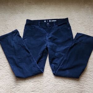 GAP Boys Size 18 Husky Casual Navy Blue Corduroy Pants